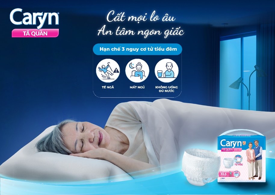 Tã quần Caryn với lõi bông siêu thấm và mảng vải thoáng ẩm 360 độ, nhanh chóng thấm hút trả lại bề mặt khô thoáng hỗ trợ người cao tuổi an tâm ngon giấc Tã quần Caryn với lõi bông siêu thấm và mảng vải thoáng ẩm 360 độ, nhanh chóng thấm hút trả lại bề mặt khô thoáng hỗ trợ người cao tuổi an tâm ngon giấc