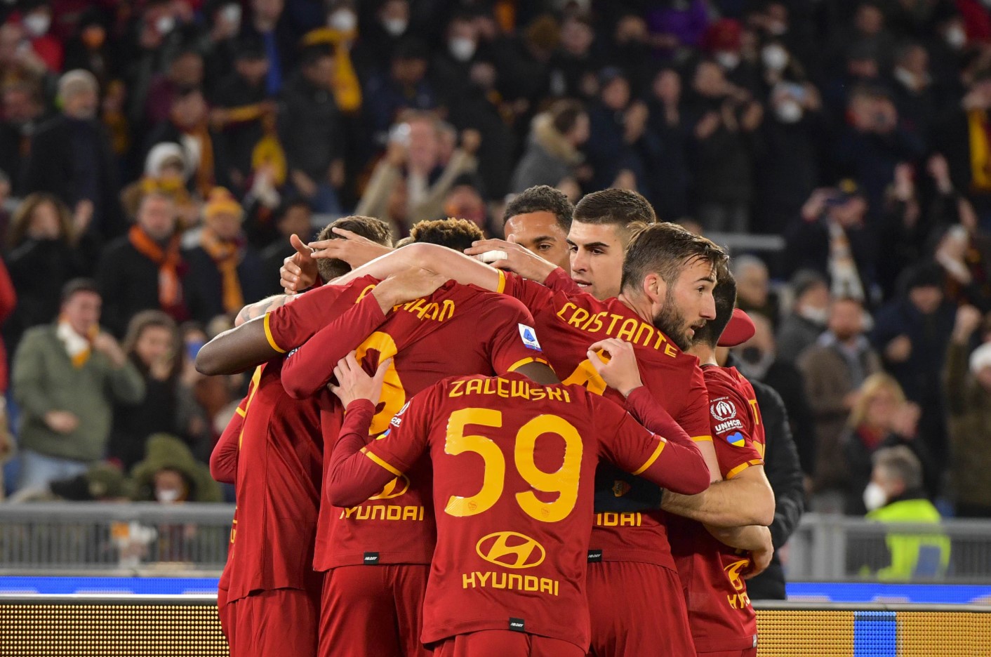 Chiến thắng trước Atalanta giúp AS Roma có tâm lý tốt (Ảnh: Twitter)