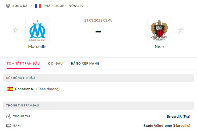 Nhận định Marseille vs Nice (2h45 21/03/2022) vòng 29 Ligue 1: Một chín một mười - Ảnh 1 Nhận định Marseille vs Nice (2h45 21/03/2022) vòng 29 Ligue 1: Một chín một mười - Ảnh 1