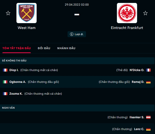 Nhận định West Ham vs Frankfurt (2h 29/04/2022) bán kết Europa League: Cân tài cân sức 3