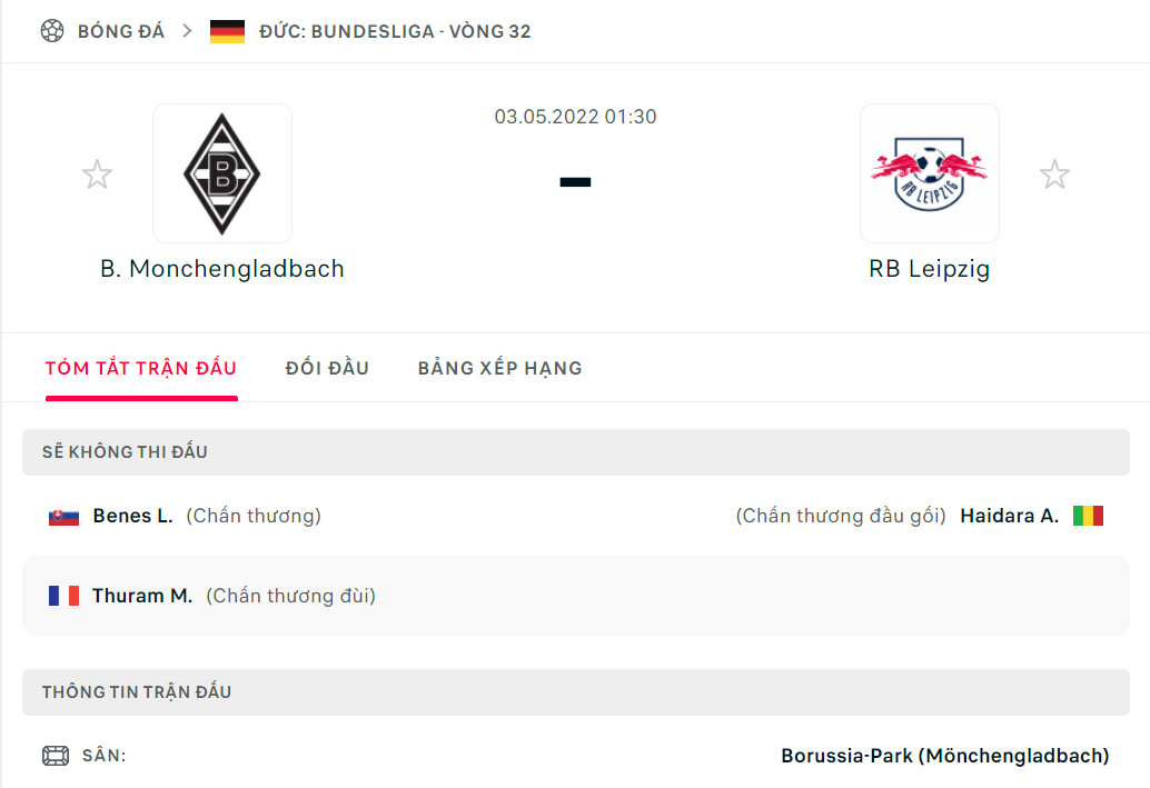 Nhận định Monchengladbach vs Leipzig (1h30 03/05/2022) vòng 32 Bundesliga: Chủ nhà gặp khó - Ảnh 1