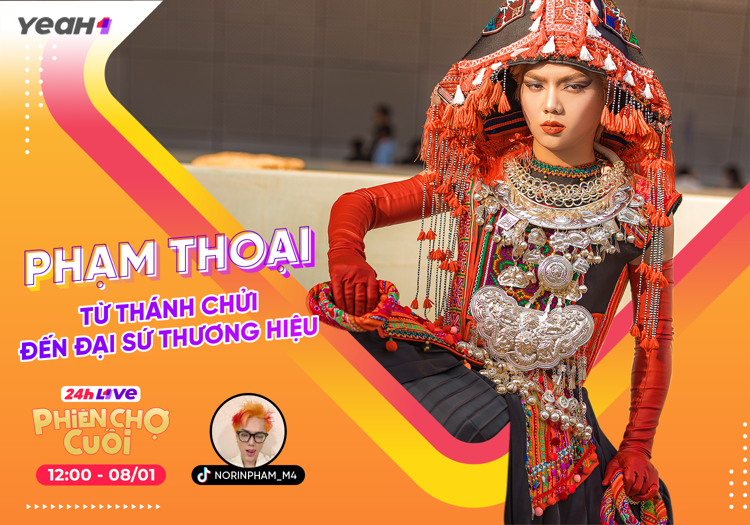 TikToker Phạm Thoại hành trình từ “Thánh chửi” đến đại sứ thương hiệu của 24h Live Phiên Chợ Cuối 1 TikToker Phạm Thoại hành trình từ “Thánh chửi” đến đại sứ thương hiệu của 24h Live Phiên Chợ Cuối 1