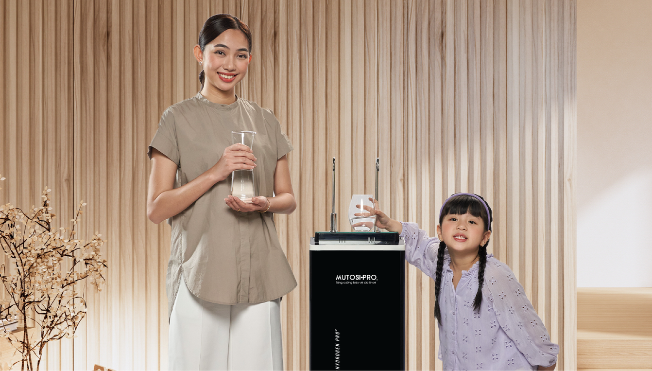 Máy lọc nước Hydrogen của Mutosi không chỉ lọc sạch còn tạo dòng nước khỏe chuẩn Nhật