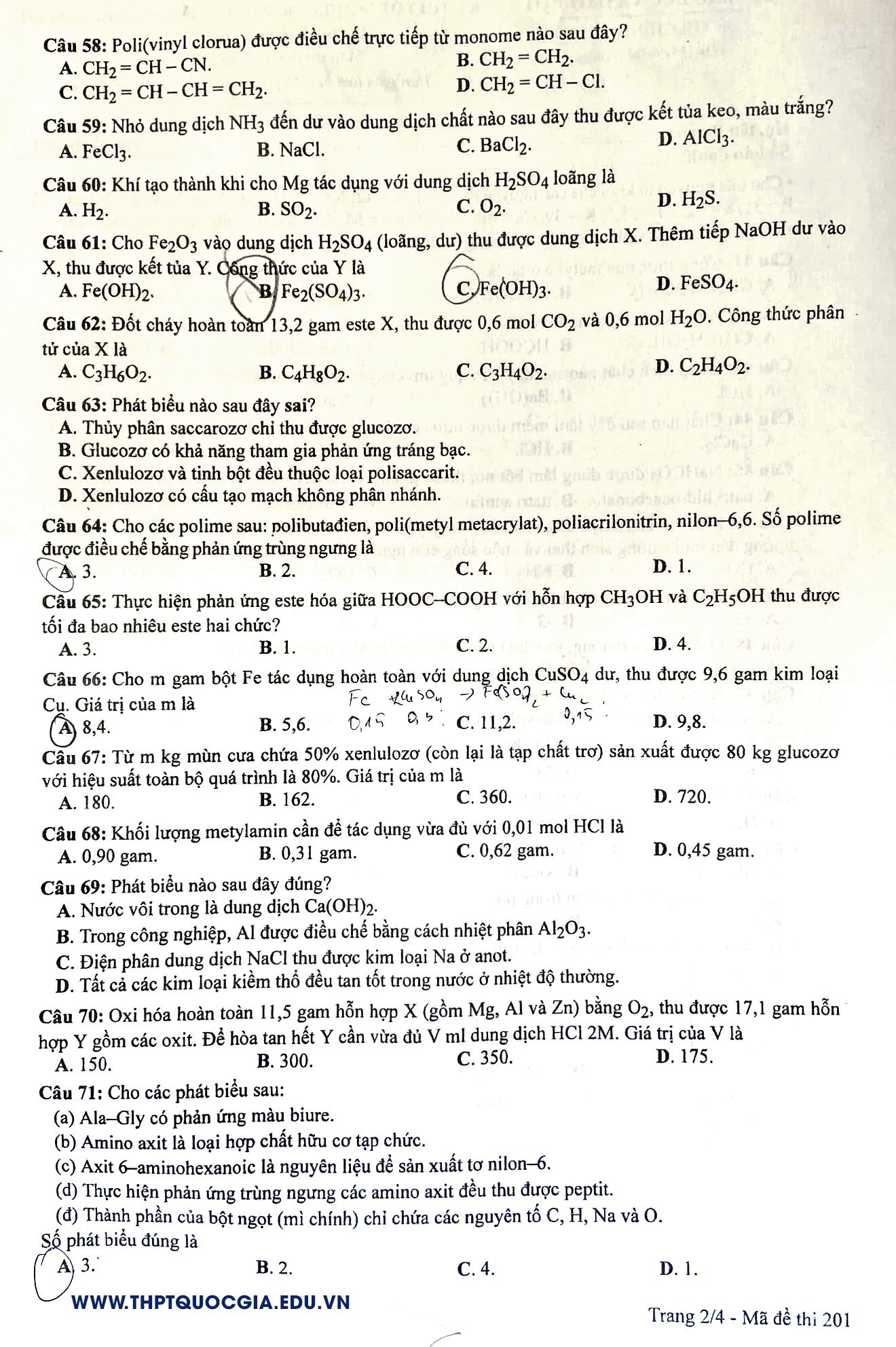 Đáp án môn Hóa kì thi tốt nghiệp THPT 2023 tất cả 24 mã đề nhanh nhất (Full mã đề chi tiết) - Ảnh 2