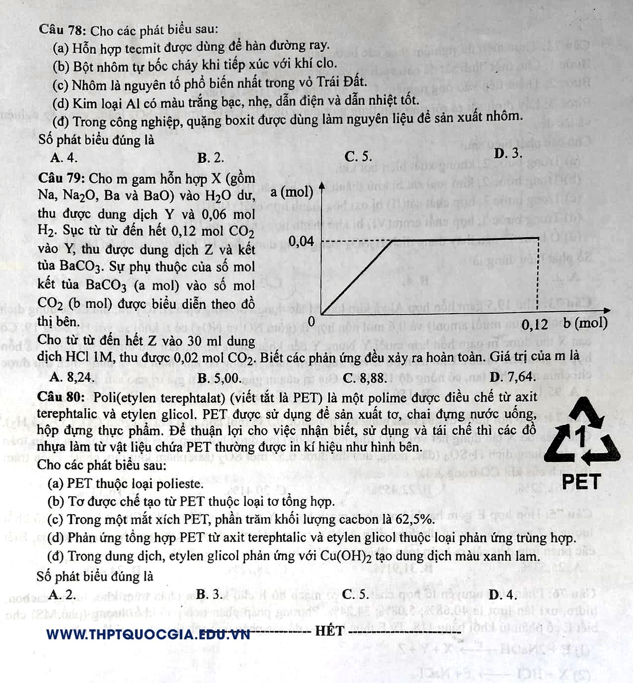 Đáp án môn Hóa kì thi tốt nghiệp THPT 2023 tất cả 24 mã đề nhanh nhất (Full mã đề chi tiết) - Ảnh 4