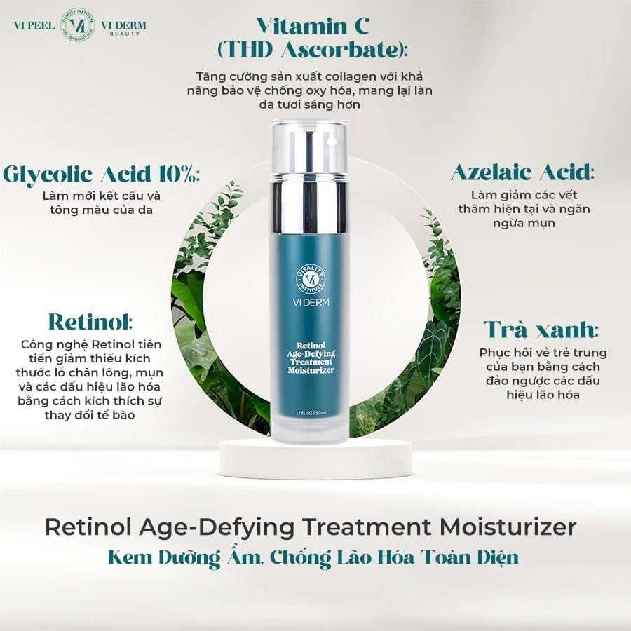 VI Derm Retinol Age-Defying Treatment Moisturizer - Kem dưỡng ẩm kết hợp hoạt chất Retinol 