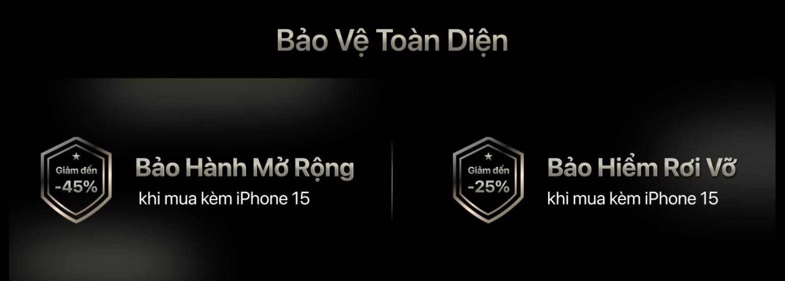 Các gói bảo vệ toàn diện khi mua kèm iPhone 15 Các gói bảo vệ toàn diện khi mua kèm iPhone 15