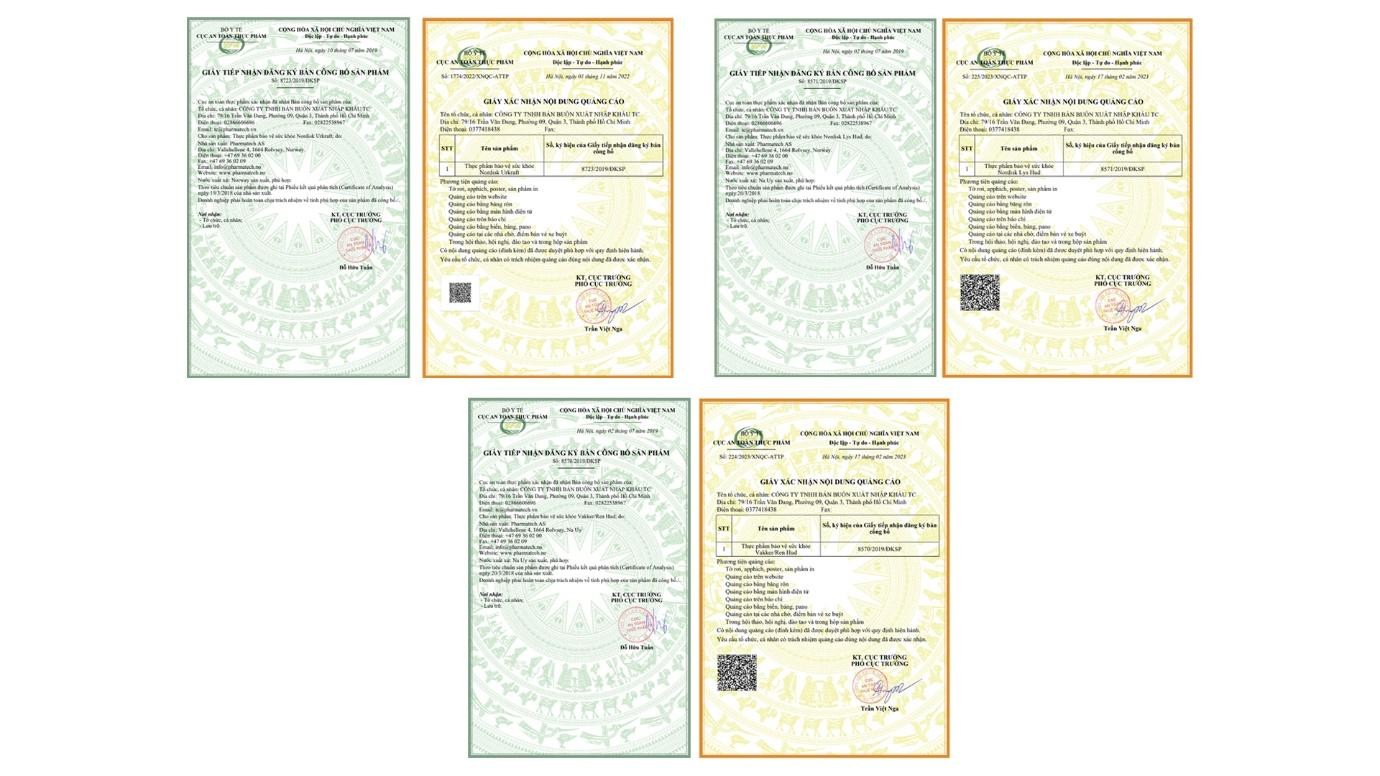 Các sản phẩm của Pharmatech được kiểm định và cấp phép 