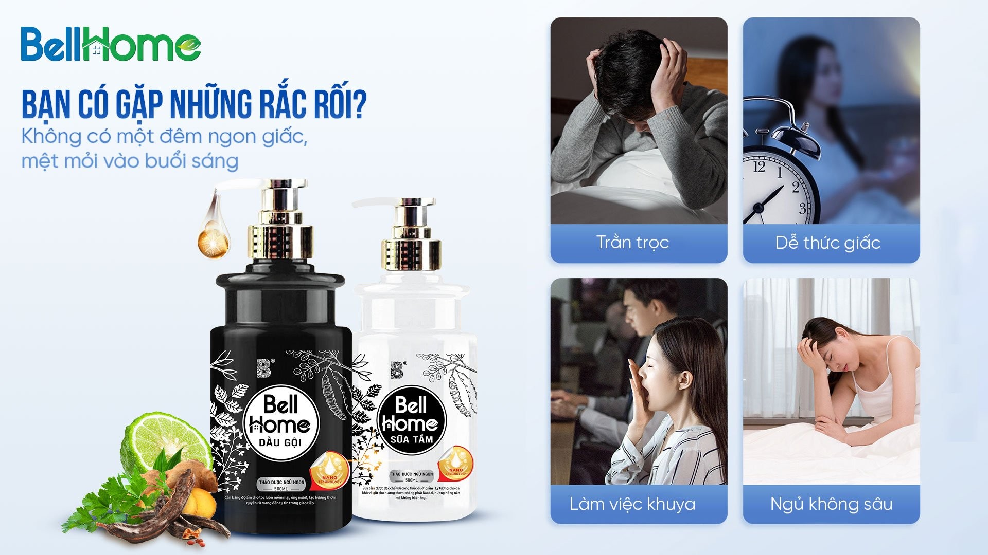 Bộ dầu gội sữa tắm ngủ ngon Bell Home - Bí quyết để ngủ ngon hơn  - Ảnh 1