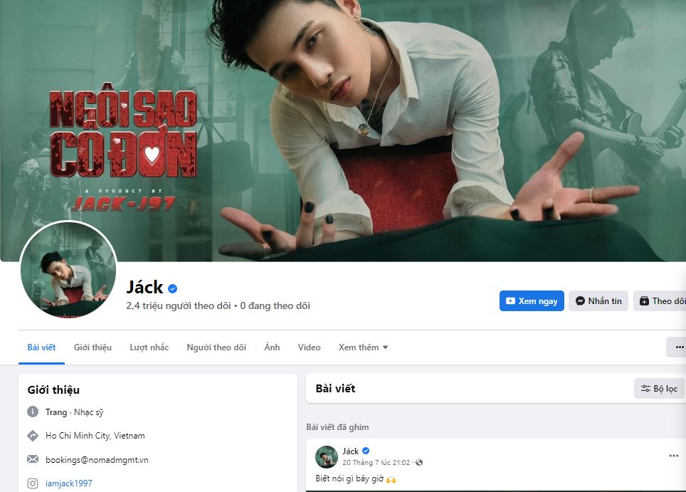 Facebook của Jack bất ngờ 'bay màu' giữa ồn ào bị đổi tên. Ảnh chụp màn hình