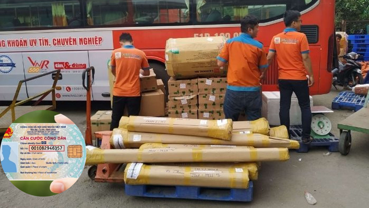 Từ ngày 1/9/2022, gửi hàng hóa xe khách phải khai số CCCD/CMND người gửi và người nhận. Ảnh internet