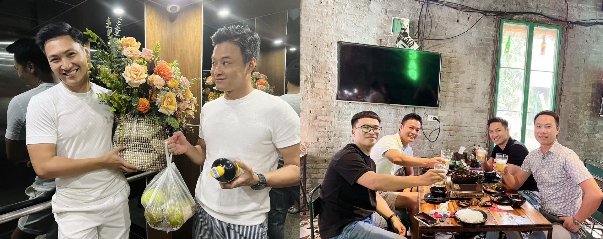 Hồng Đăng và Mạnh Trường có mối quan hệ thân thiết với nhau ở ngoài đời. Ảnh FBNV