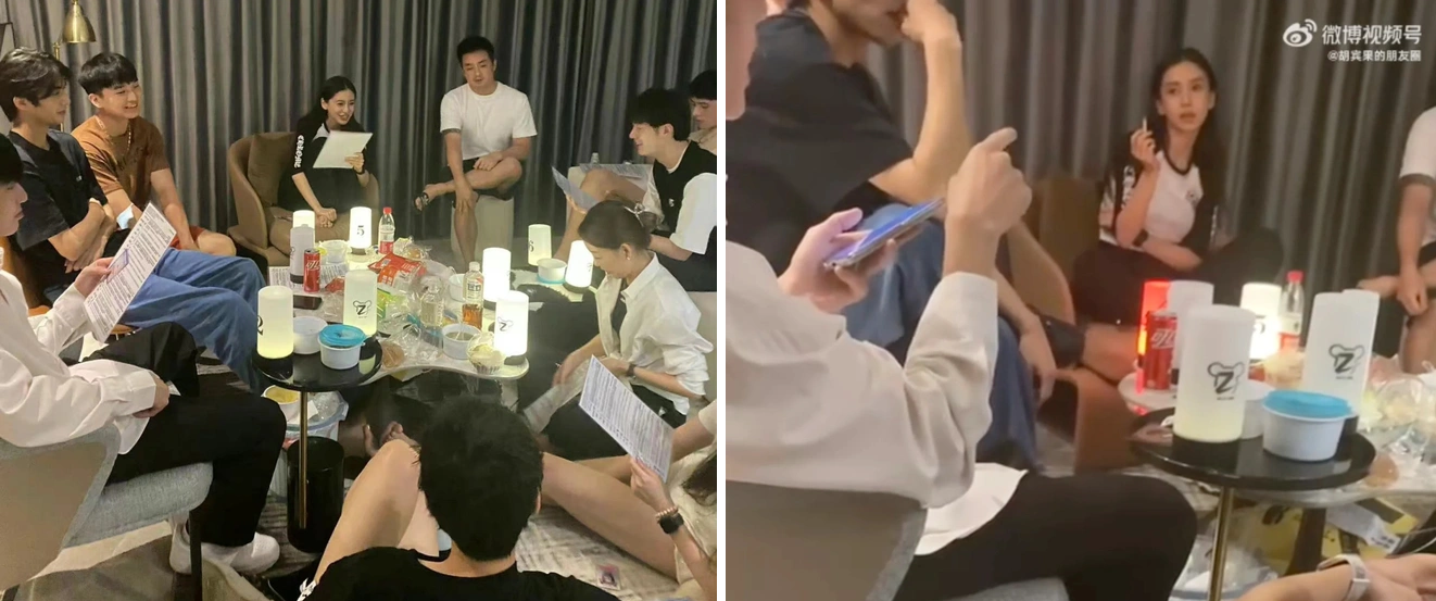 Angela Baby tụ tập cùng nhóm bạn. Ảnh Sina