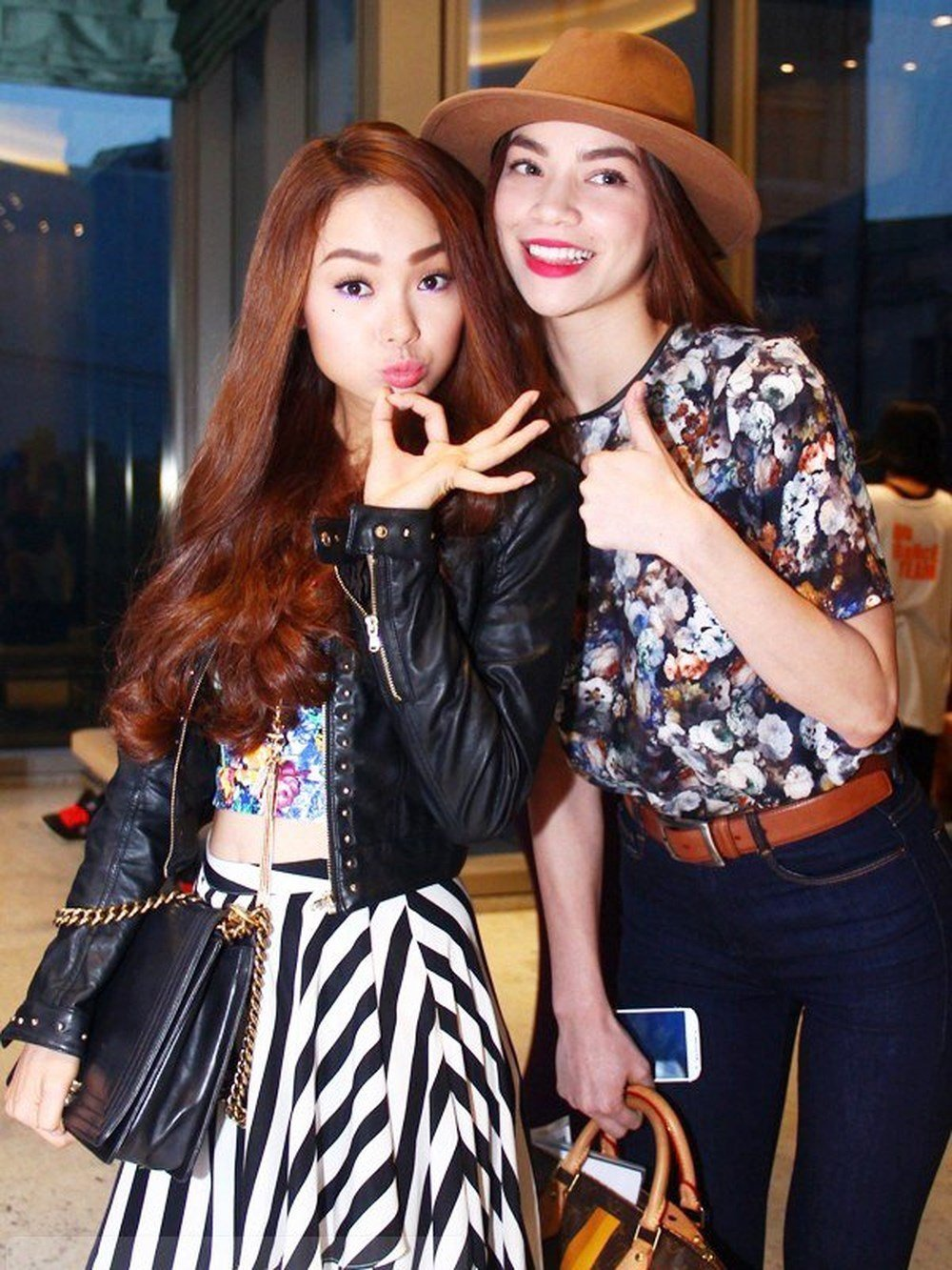 Hồ Ngọc Hà và Minh Hằng. Ảnh internet