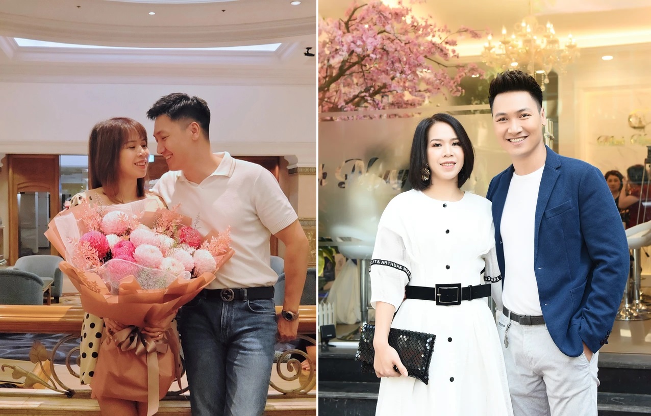 Chuyện tình đẹp của Mạnh Trường và bà xã. Ảnh FBNV