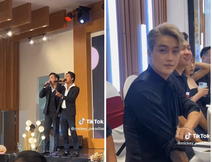 TiTi không tham gia hát chung với 2 thành viên còn lại. Ảnh cắt từ clip.