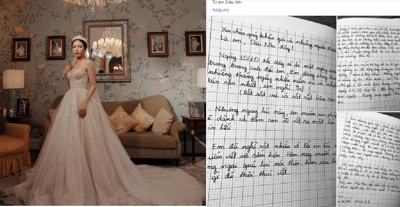 Diệu Nhi bất ngờ đăng 'tâm thư' xin lỗi. Ảnh chụp màn hình
