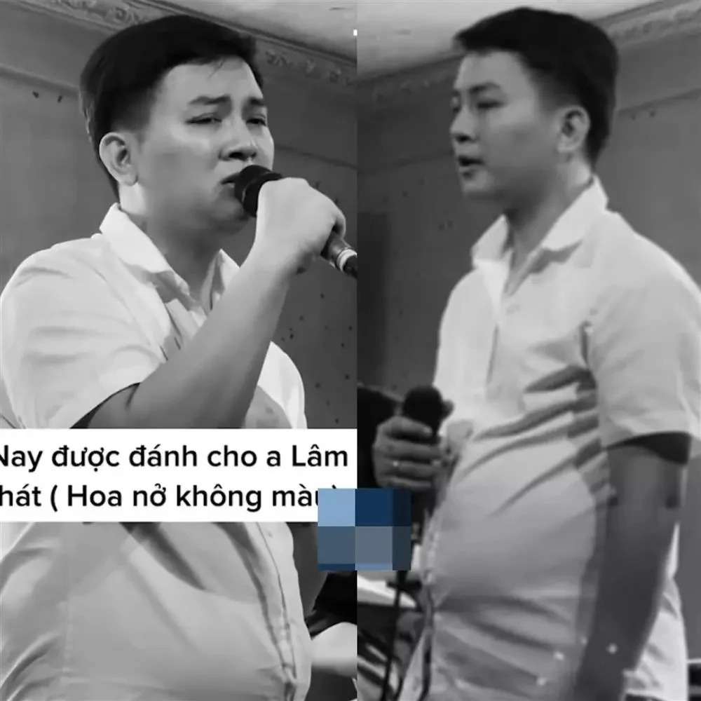 Thân hình phát tướng của Hoài Lâm khiến nhiều người bất ngờ. Ảnh cắt từ clip