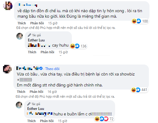 Bình luận dưới bài viết của Hari Won khiến nhiều người chú ý. Ảnh chụp màn hình