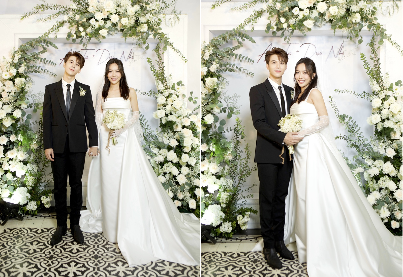 Hình ảnh Diệu Nhi và Anh Tú trong đám cưới thứ 2 ở Hà Nội.