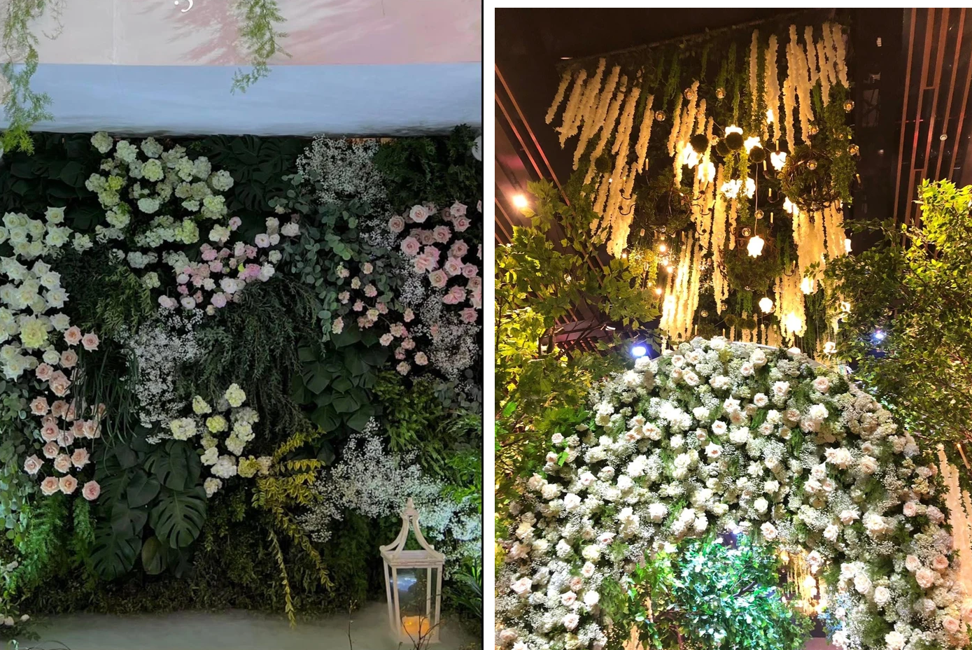 Không gian tiệc cưới của Hoa hậu Đỗ Mỹ Linh. Ảnh FB