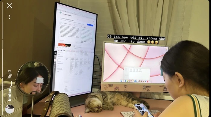 Bình An cũng nhanh chóng có động thái đến bạn đời của mình. Ảnh chụp màn hình