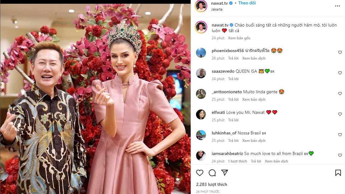 Bài đăng mới nhất của ông Nawat thu hút sự chú ý của nhiều người. Ảnh chụp màn hình