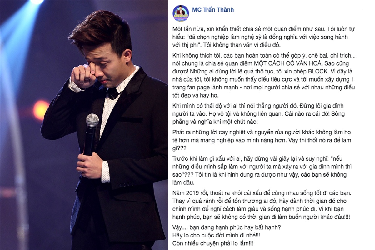 Những lần Trấn Thành bảo vệ Hari Won vì bị miệt thị. Ảnh chụp màn hình