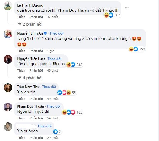 Ngô Kiến Huy và loạt sao Việt trầm trồ về mức độ giàu của Ninh Dương Lan Ngọc. Ảnh chụp màn hình Ngô Kiến Huy và loạt sao Việt trầm trồ về mức độ giàu của Ninh Dương Lan Ngọc. Ảnh chụp màn hình