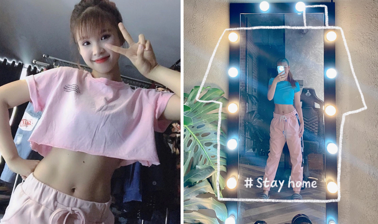 Khởi My khoe eo con kiến ở tuổi ngoài 30. Ảnh FBNV