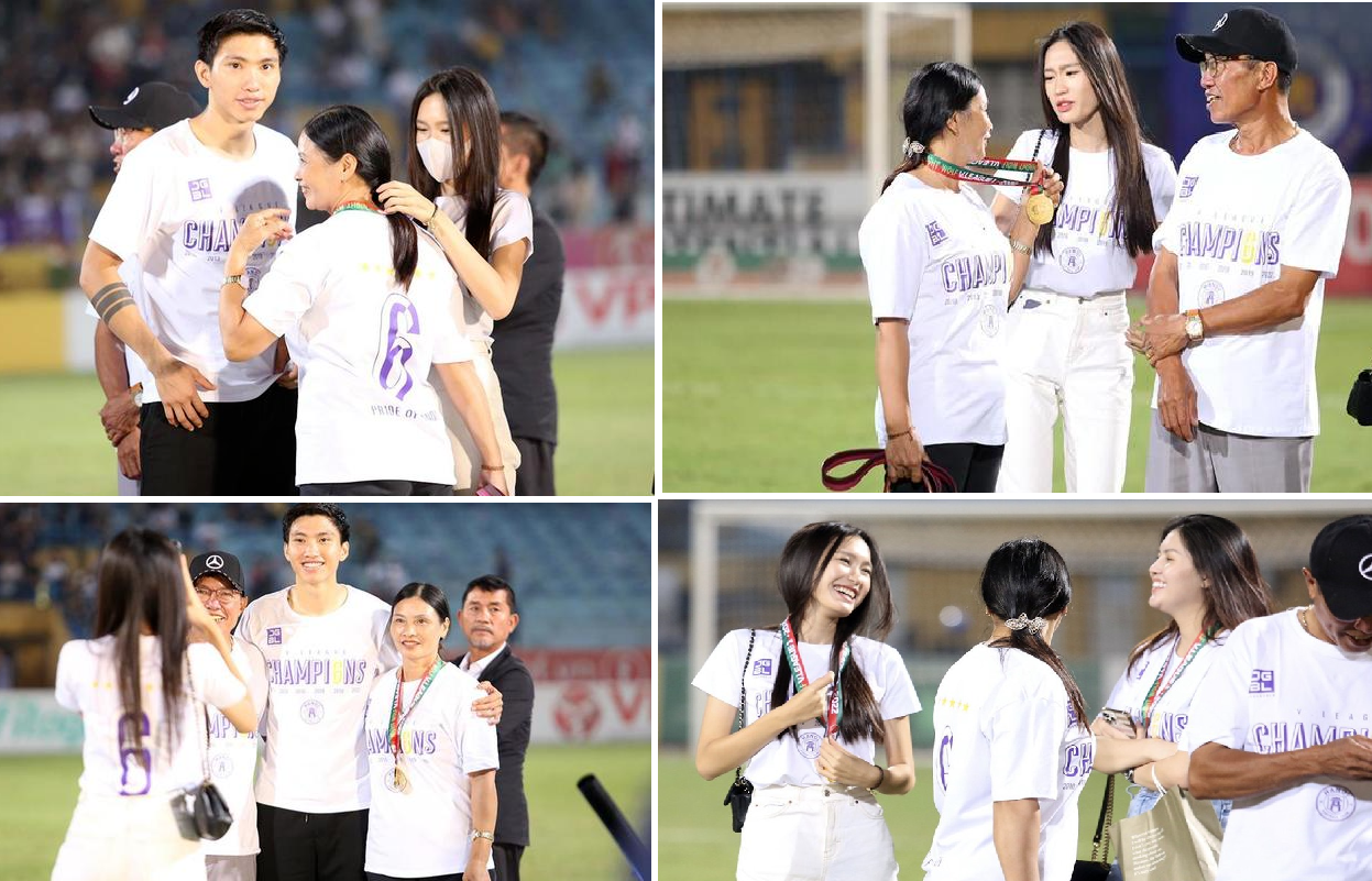 Những khoảnh khắc thân thiết của Doãn Hải My với gia đình Đoàn Văn Hậu khiến nhiều người thích thú. Ảnh ngoisao.net