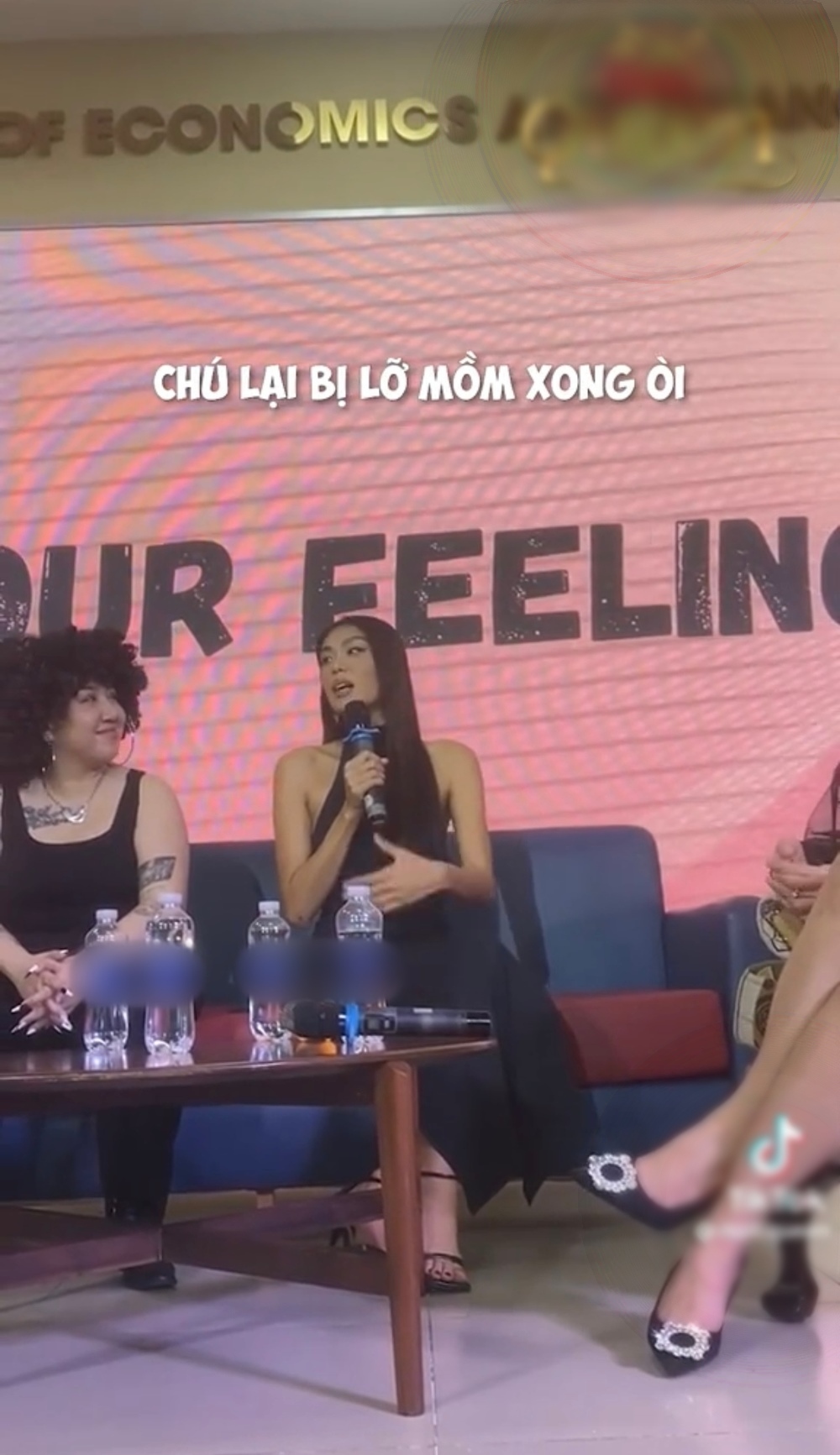 Á hậu Thảo Nhi vừa có thêm một màn nhận xét về chủ tịch Nawat. Ảnh cắt từ video.