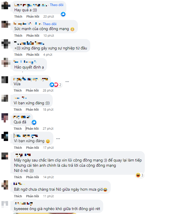 Những bình luận của cộng đồng mạng. Ảnh chụp màn hình