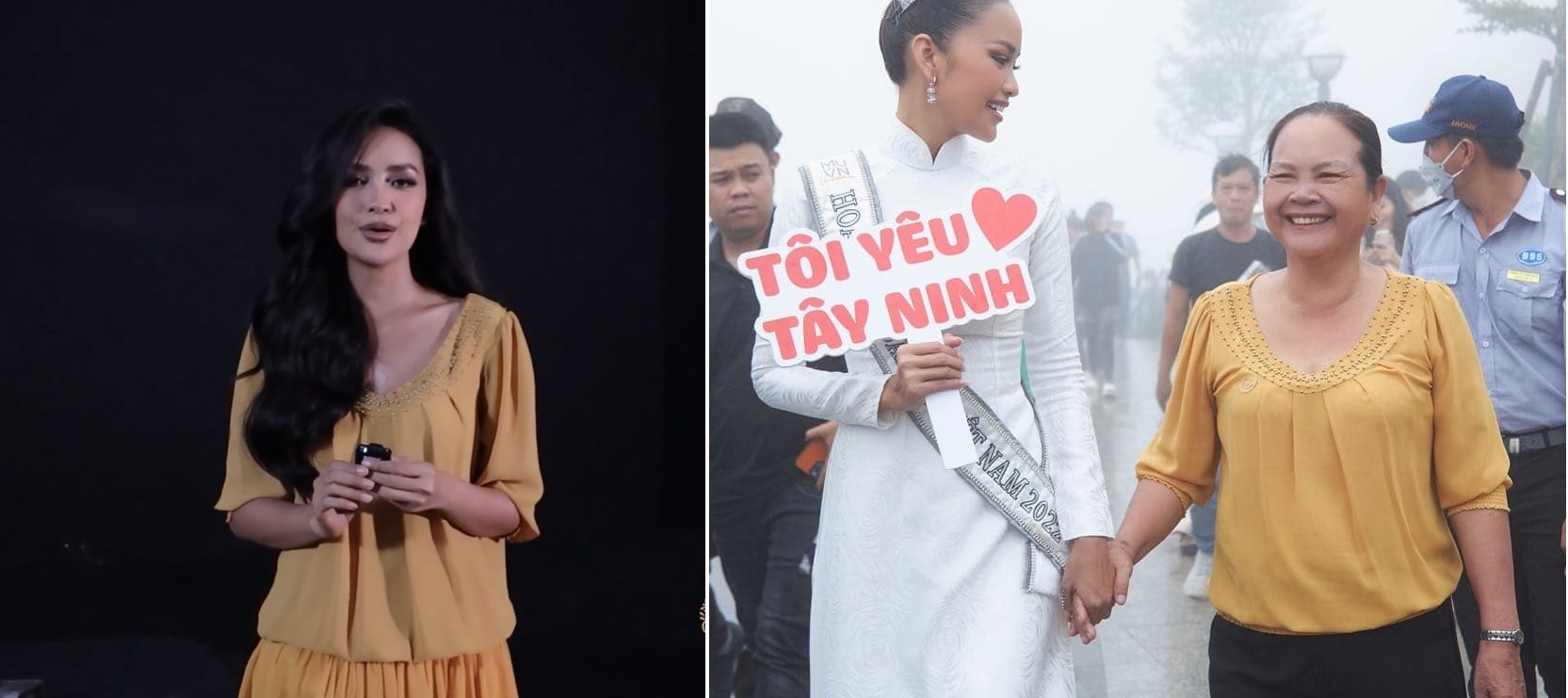 Hoa hậu Ngọc Châu từng bị soi mượn áo mẹ mặc.