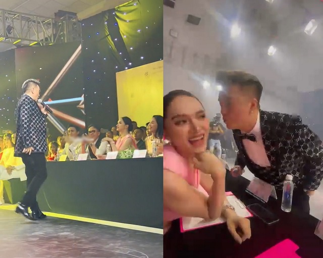 Hành động thân thiết của Đàm Vĩnh Hưng và Hương Giang.