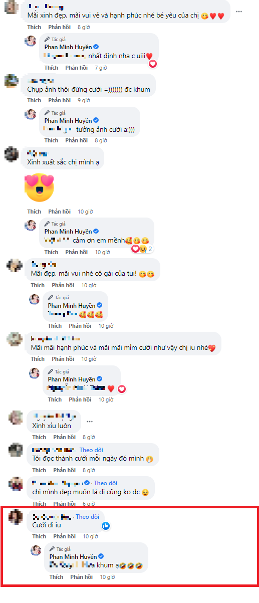 Những bình luận của CĐM dưới bài đăng của Huyền Lizzie. Ảnh chụp màn hình Những bình luận của CĐM dưới bài đăng của Huyền Lizzie. Ảnh chụp màn hình