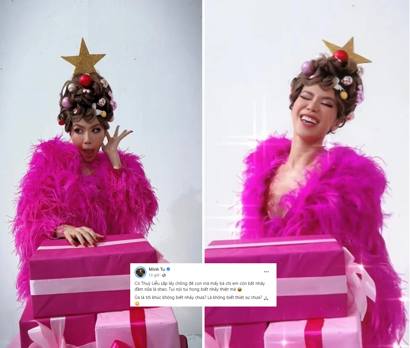 Minh Tú đăng tải trên trang cá nhân. Ảnh chụp màn hình