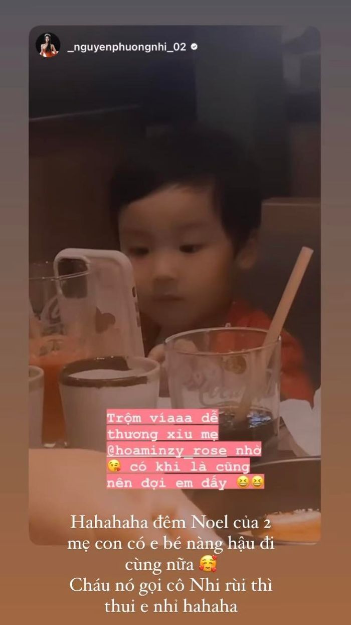 Hòa Minzy cũng chia sẻ lại bài viết của Phương Nhi. Ảnh chụp màn hình Hòa Minzy cũng chia sẻ lại bài viết của Phương Nhi. Ảnh chụp màn hình