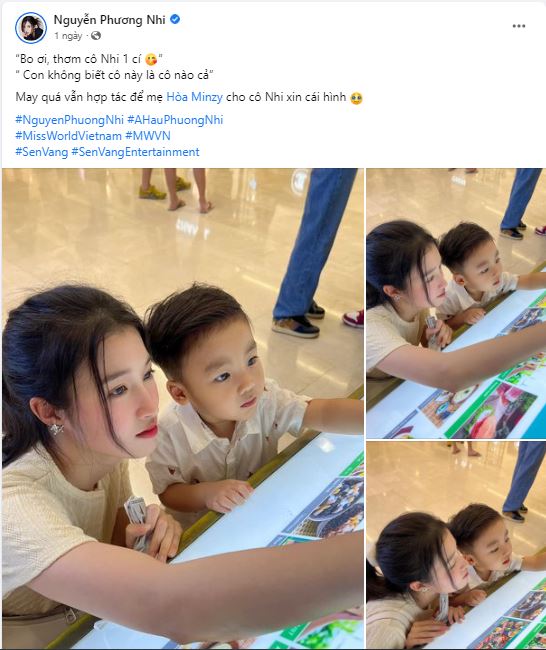 Á hậu Phương Nhi công khai muốn thân mật với con trai Hòa Minzy nhưng lại nhận được câu phũ phàng - Ảnh 1 Á hậu Phương Nhi công khai muốn thân mật với con trai Hòa Minzy nhưng lại nhận được câu phũ phàng - Ảnh 1