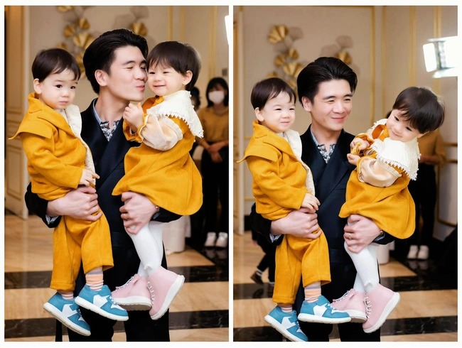 Ông bố 2 con vừa điển trai lại ấm áp. Ông bố 2 con vừa điển trai lại ấm áp.