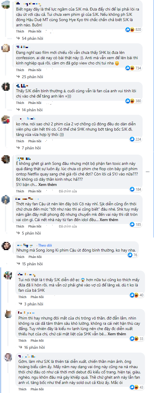 Cộng đồng mạng tranh cãi kịch liệt về diễn xuất của Song Hye Kyo trong phim mới. Ảnh chụp màn hình