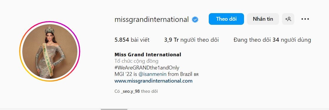 Trong khi trang MGI vẫn có dấu hiệu sụt giảm lượt người theo dõi...