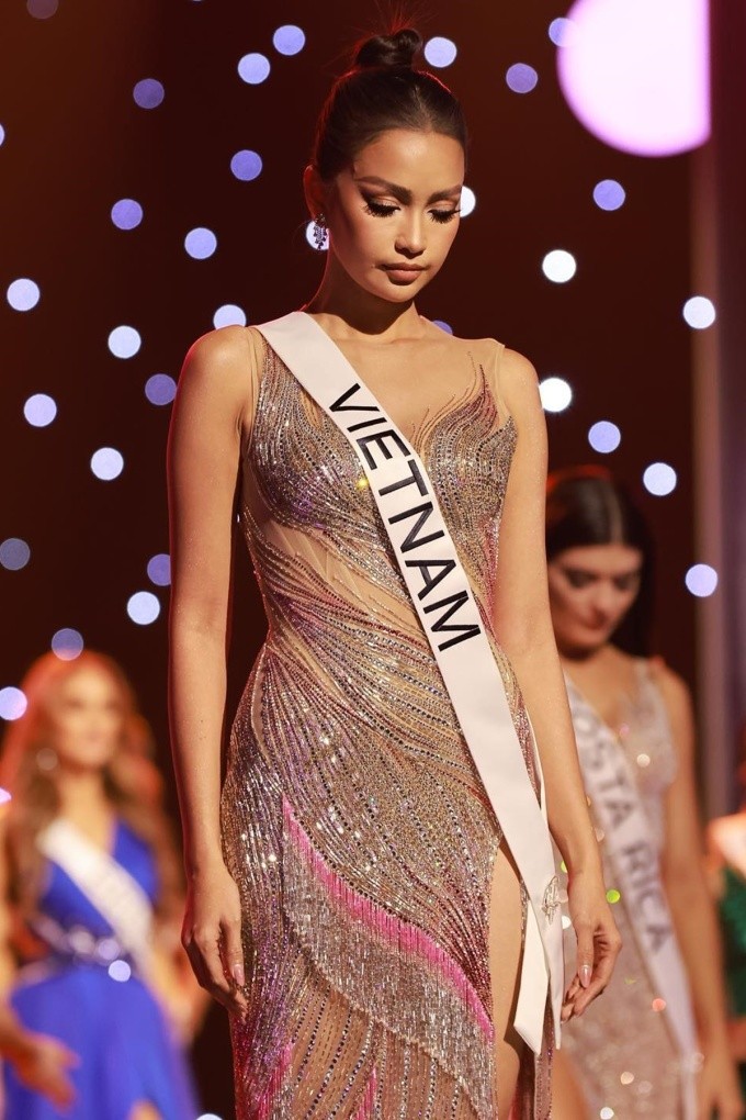 Ngọc Châu trượt top 16 Miss Universe 2022. Ảnh internet