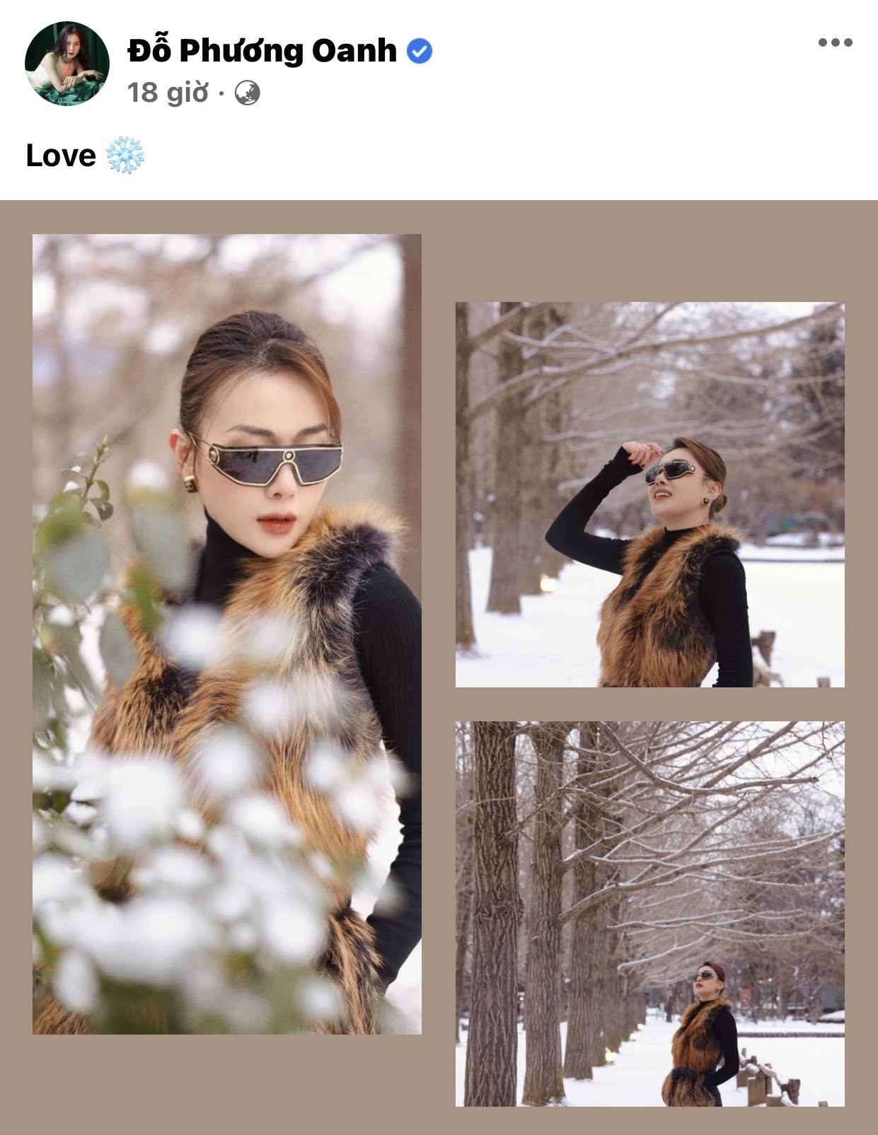 Phương Oanh có chuyến du lịch đầy sang chảnh. Ảnh chụp màn hình