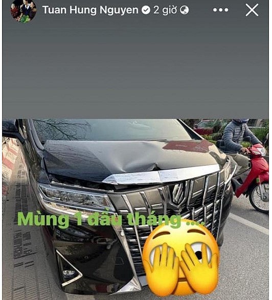 Tuấn Hưng thông báo chiếc xe bị hư hỏng. Ảnh chụp màn hình Tuấn Hưng thông báo chiếc xe bị hư hỏng. Ảnh chụp màn hình