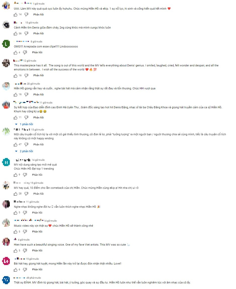 Nhiều ý kiến khen ca khúc mới của Hiền Hồ. Ảnh chụp màn hình