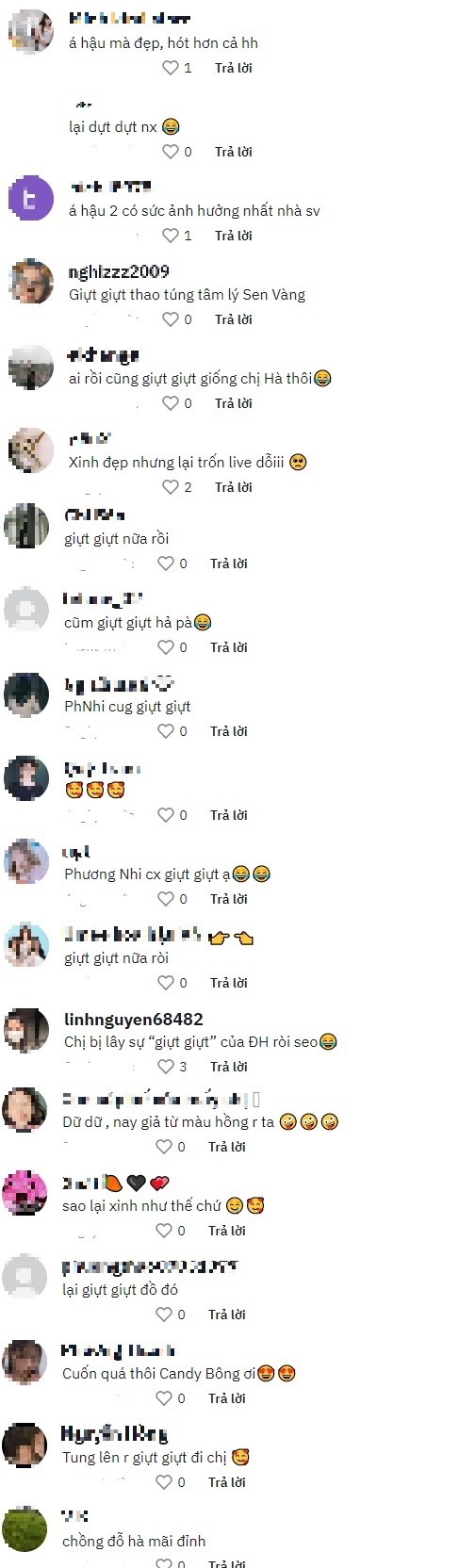 Bình luận của dân mạng dưới video của Phương Nhi. Ảnh chụp màn hình