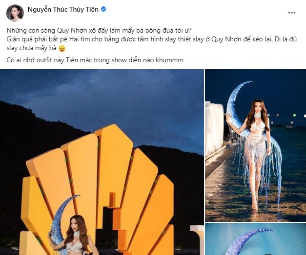 Bài đăng mới nhất của Thùy Tiên gây chú ý. Ảnh chụp màn hình