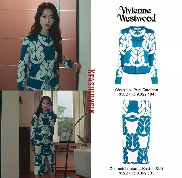 Park Yeon Jin diện trang phục với hoạ tiết khó mặc với tổng giá trị bộ đồ giá $1104 (~26,5 triệu VNĐ)