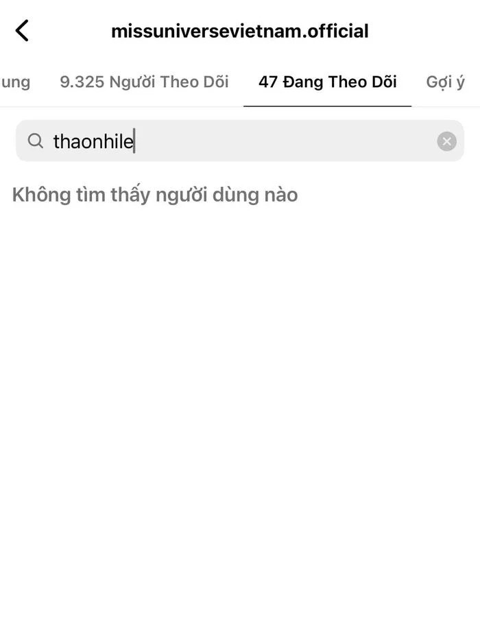 Tổ chức này đã thẳng tay hủy theo dõi Á hậu Việt kiều. Tổ chức này đã thẳng tay hủy theo dõi Á hậu Việt kiều.